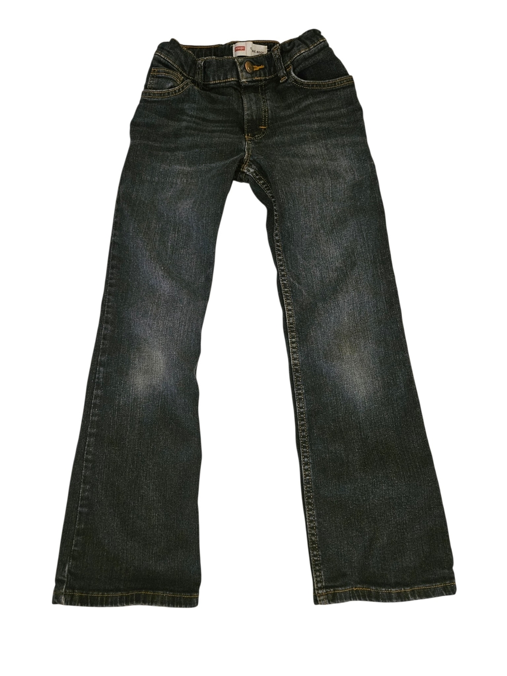 Wrangler Dark Blue Bootcut Kids Jeans Sz 10 Slim Adjustable Waist